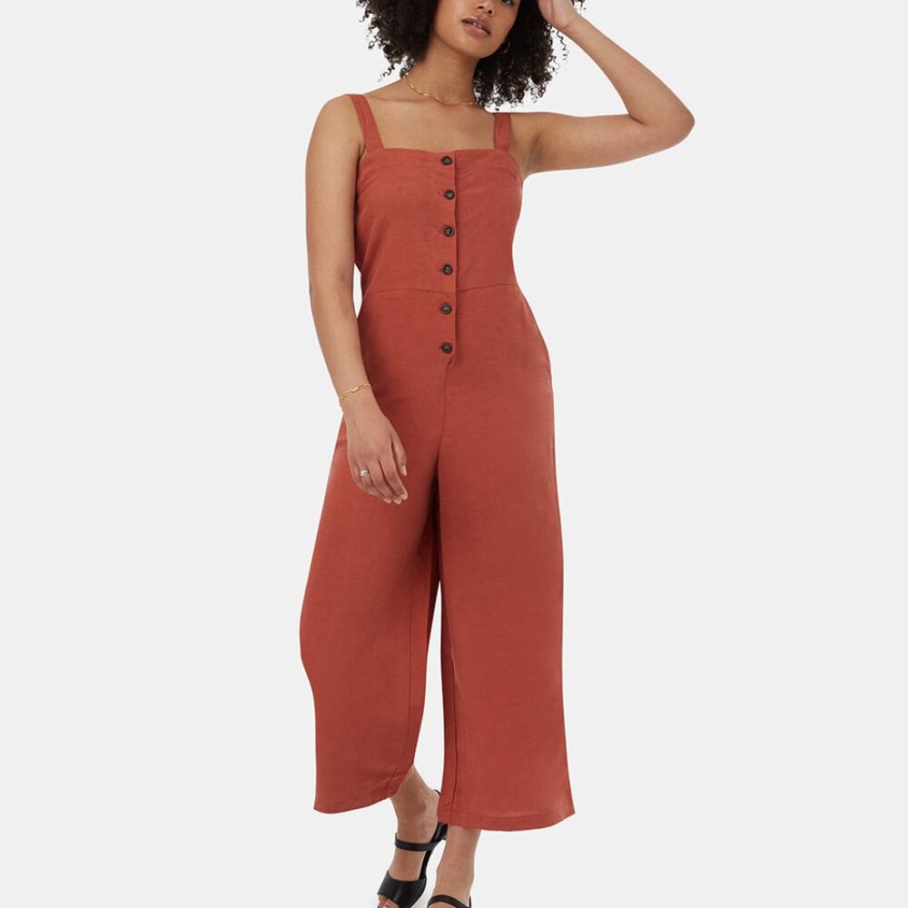 TreeLinen Apron Front Jumpsuit